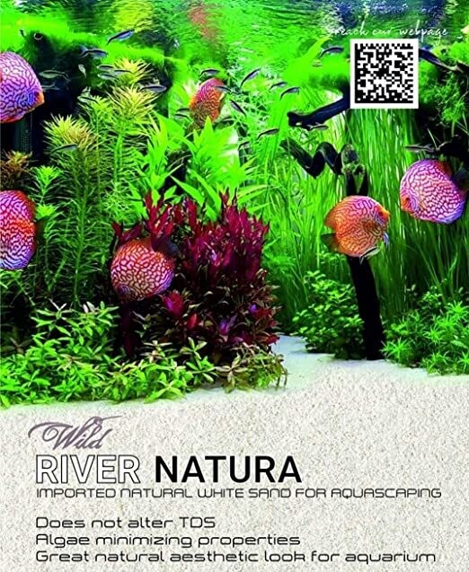 AQUATIC REMEDIES River Natura Imported Natural White Sand for Aquascaping (5 KG)